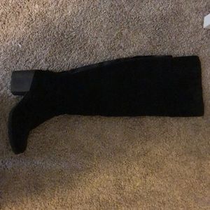 steve madden black suede over the knee